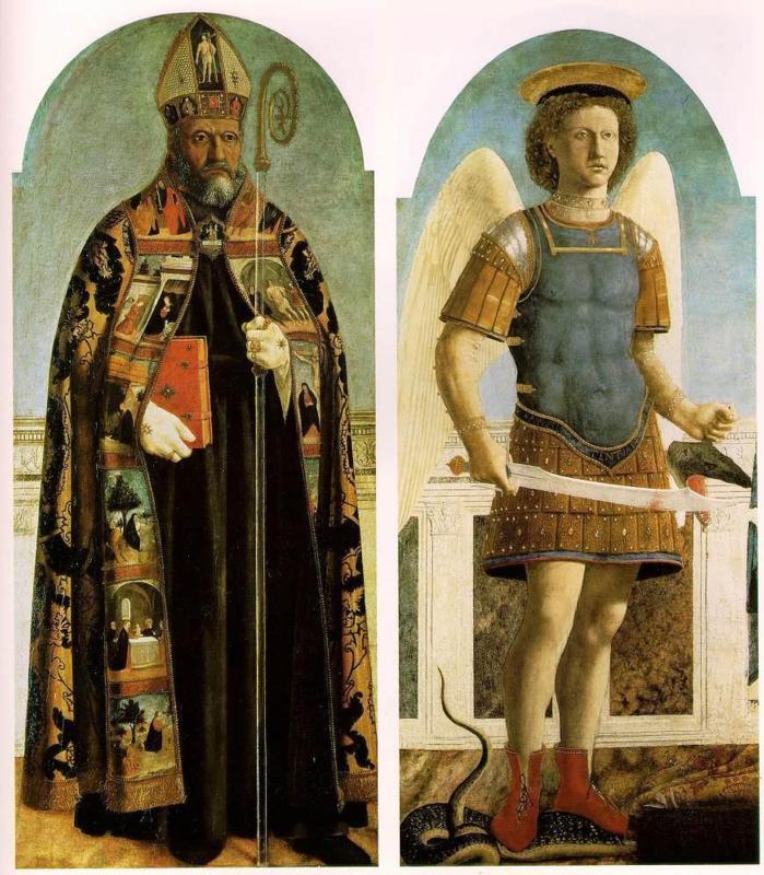 Piero della Francesca Polyptych of Saint Augustine fy Sweden oil painting art